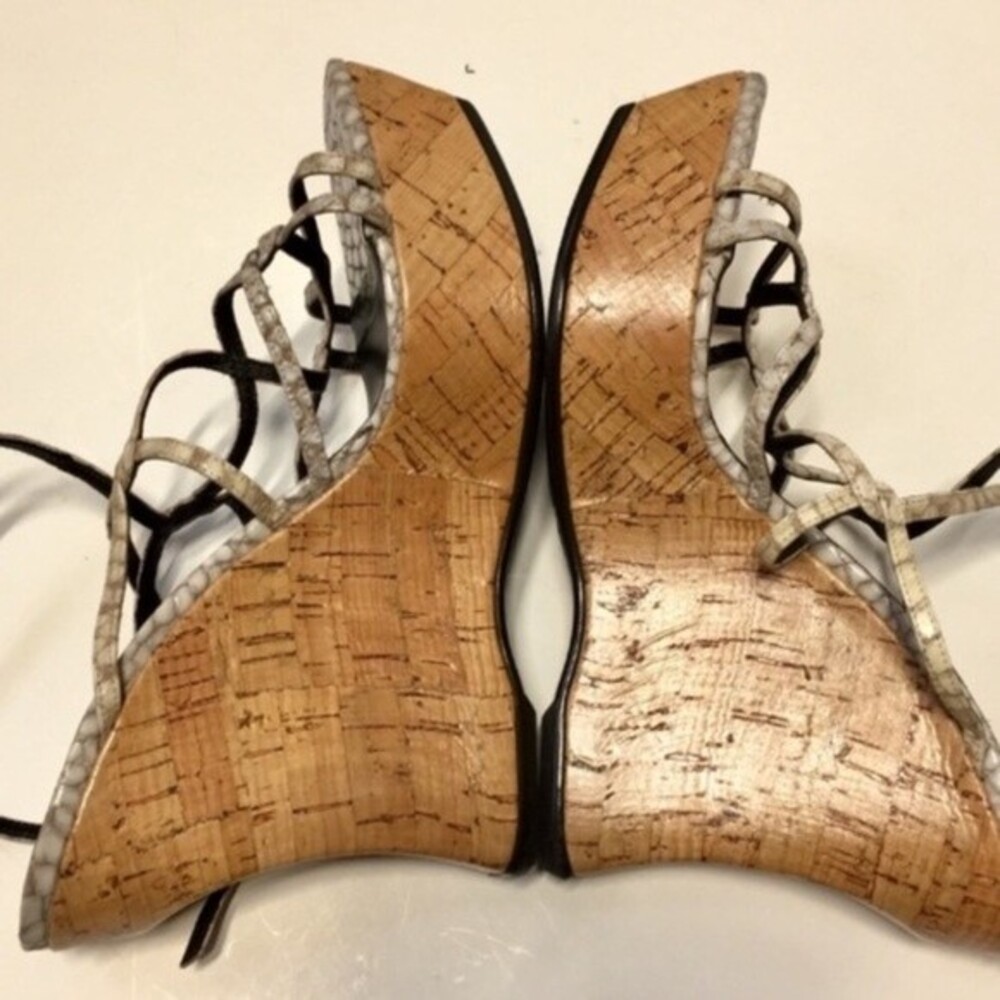 Donald J. Pliner Shaba Ankle Strap Cork Wedge 8 - Picture 2 of 8